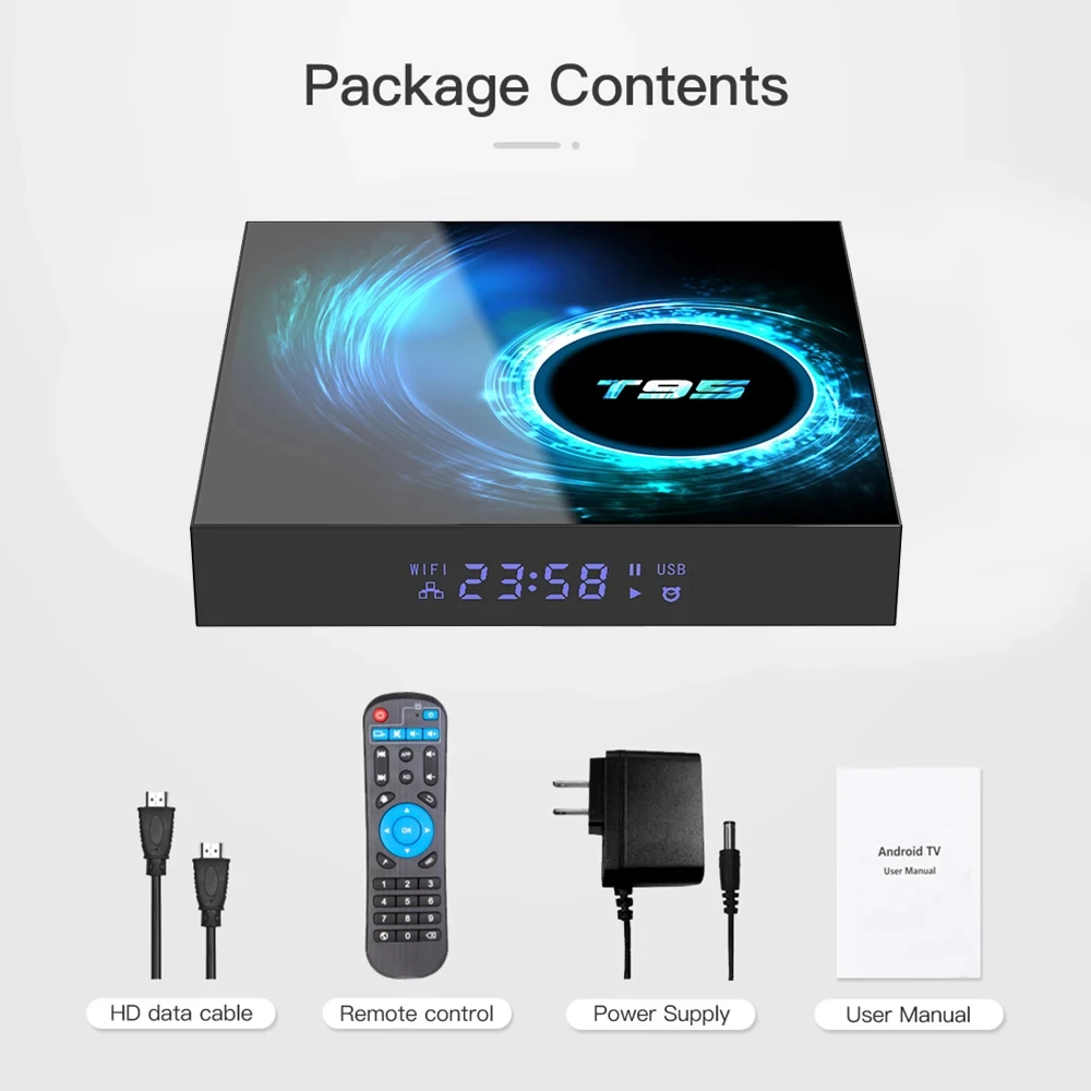 S219297ae46404c77858d46d451e22d1b8 Android 16 Smart TV Box T95 Allwinner H616 8GB 256GB Dual Wifi BT 8K HDR Video Netflix Google Assistant Media Player Set Top Box