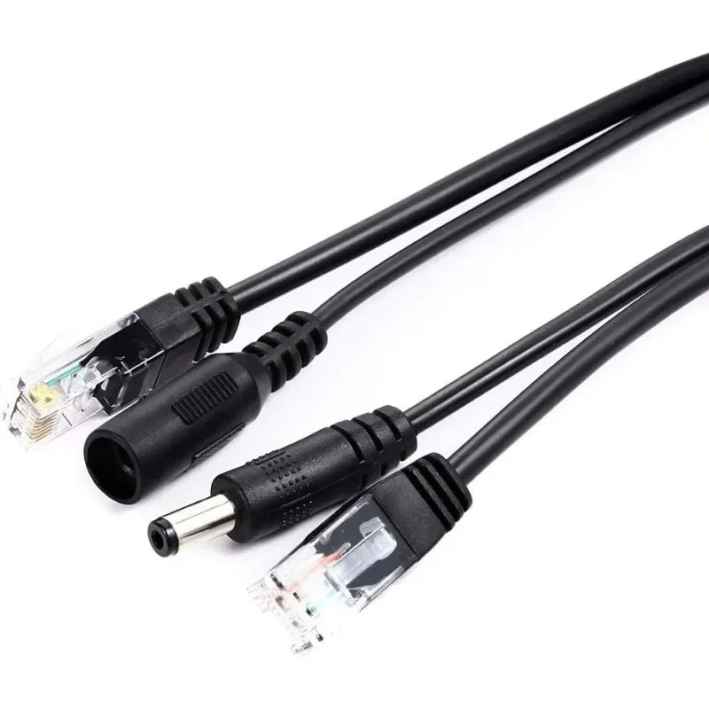 S2a3e312a430b41688dba416fae25701bG 1 Pair Passive PoE Injector and PoE Splitter Kit POE Cable POE Splitter RJ45 Injector Power Supply Module 12-48v for IP Camea