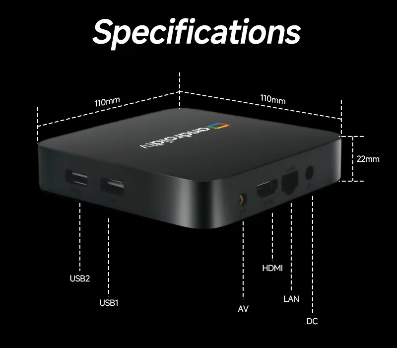 S2a41ab7f1a804b65b15399588fd5eddei 2026 Smart TV Box Q18 Android Cortex-A53 Dual WiFi 5G/6 Google Assistant BT6.0 Netflix 8GB+128GB Media Player
