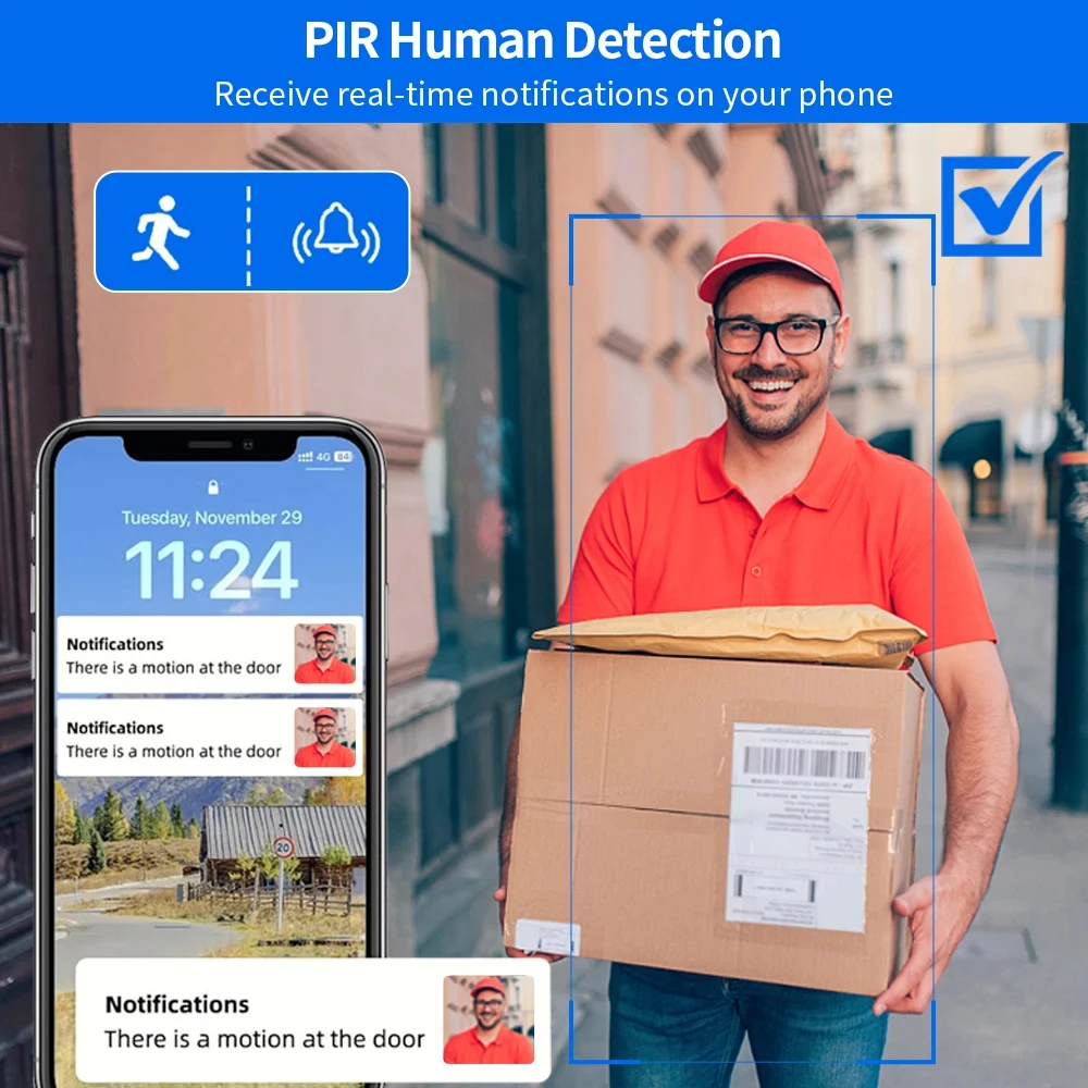 S2cbd816940684e029422c1dcc527141bY 5G 2.4G WiFi Video Doorbell 1080P Tuya Smart Outdoor Wireless Intercom Waterproof Wireless Camera Ringing Bell