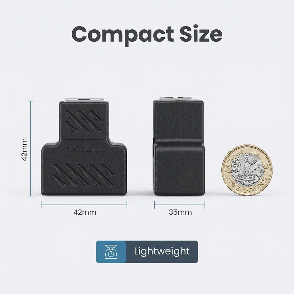 S2d251b5af4e049699e9f7b17af90cfd3l RJ45 splitter 1 to 2 network cable connector with shielded port 1000Mbps LAN connector Cat6/Cat5e suitable for PC laptop TV box
