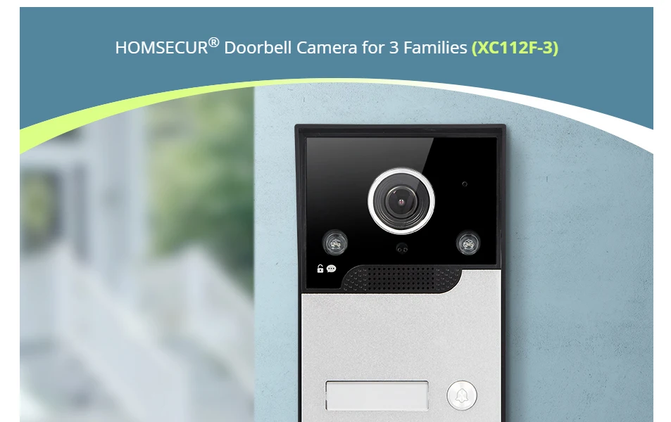 S2da89542fcbb43178f7f98c1b7806961e XC112F-3 HD IP65 Doorbell Camera with 3 Call Buttons for 4 Wire 1080P Tuya APP Video Door Phone Intercom Home Security 3 Flats