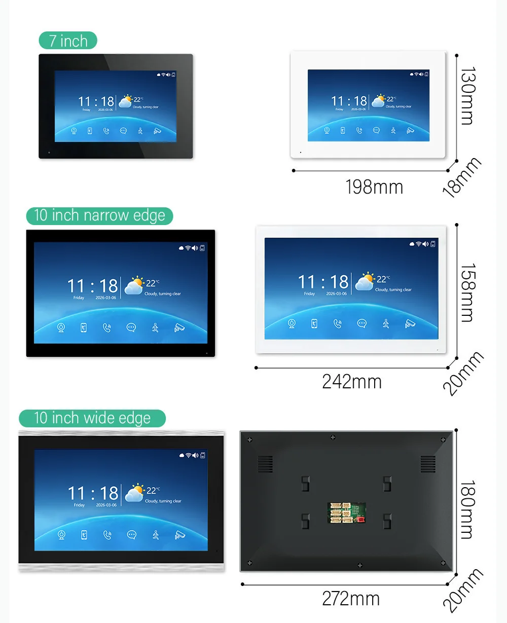 S32115b246cb8489e9d4230ca25be0b3cc ANJIELO Doorbell Video Intercom System 5IN1 Unlock Tuya Smart Digital Frame Background Music Detection Preview NEW 2026