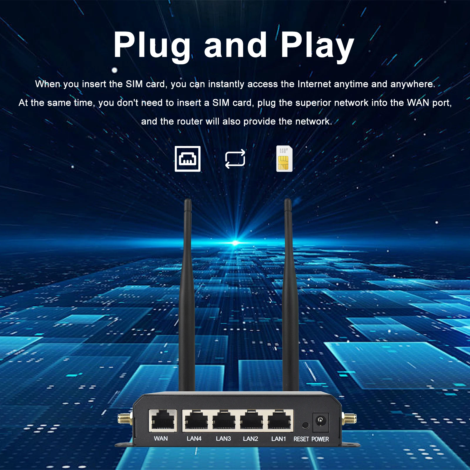 S32942a93c44b4ad3bc82cfc7a2b9a500Z KuWFi 4G SIM Card Router Wireless WIFI Router 2.4G LTE Access Point Support VPN DDNS Hotspot Network Adapter for IP Camera