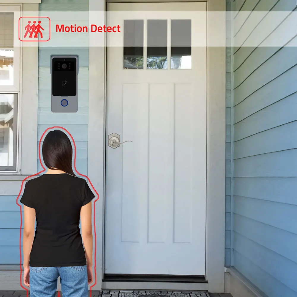 S32cec76c5d564e2cbd230b20f1f2c8a5s Tuya Wifi Smart Home Video Door Phone Video intercom 1080P 10inch Touch Monitor 2-Wires Doorbell Door Camera Security System