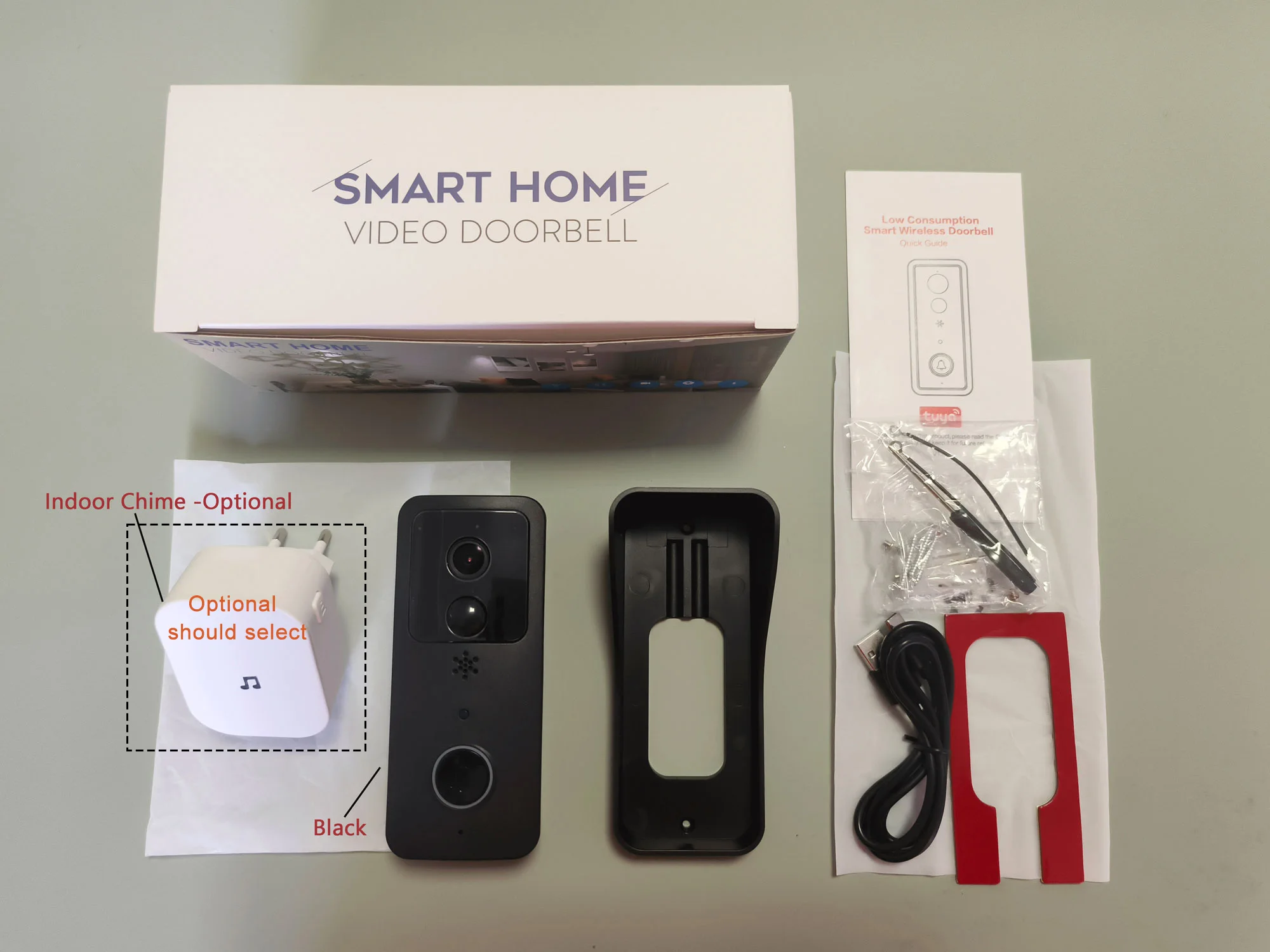 S32e540dbf10542788f2319d24b7361259 5G 2.4G WiFi Video Doorbell 1080P Tuya Smart Outdoor Wireless Intercom Waterproof Wireless Camera Ringing Bell