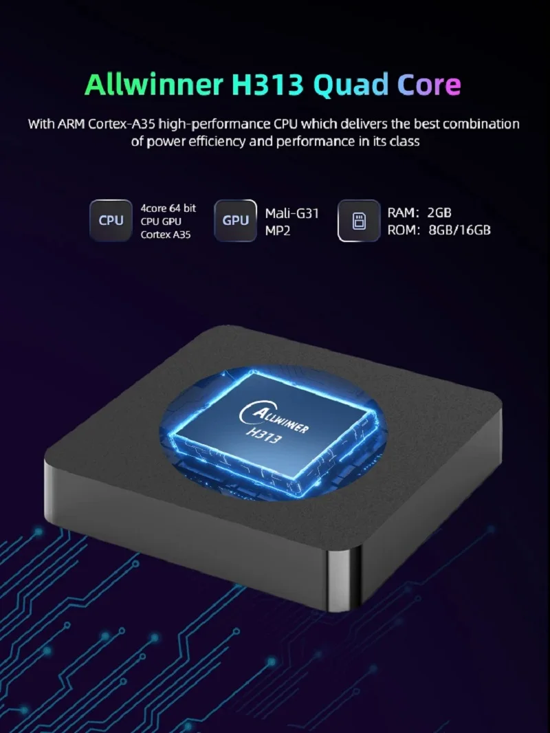 S3421e61c828e46fbaaac20fff470a430Y YOZHIXU Q10 Smart TV Box AllwinnerH313 Android 16 Media Player Google Assistant Dual Wifi 5G 4GB 8GB 32GB 64GB 128GB Set Top Box