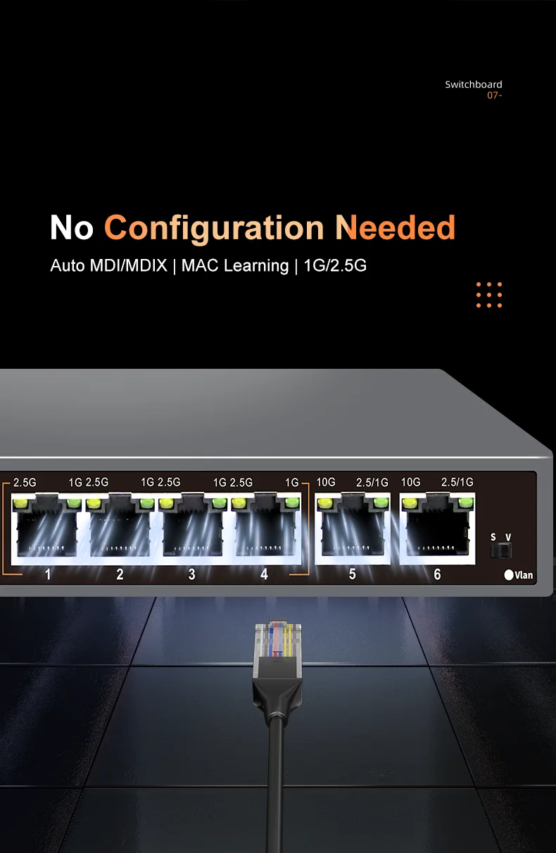 S36c5b764f18c4b4794e1fbf04755114aZ KeepLiNK 6-Port Multi-Gigabit Unmanaged Network Switch 4 X 2.5Gb RJ45 + 2 X 10Gb RJ45 for High-Speed Data Networking
