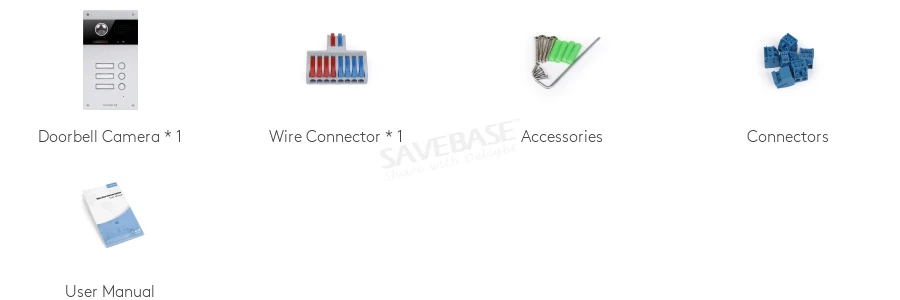 S3b64f5cf265e4fb08a8279c264ff437er HOMSECUR B16CB-S Camera Doorbell For HOMSECUR 2 Wire Video Doorphone Intercom 3 Families