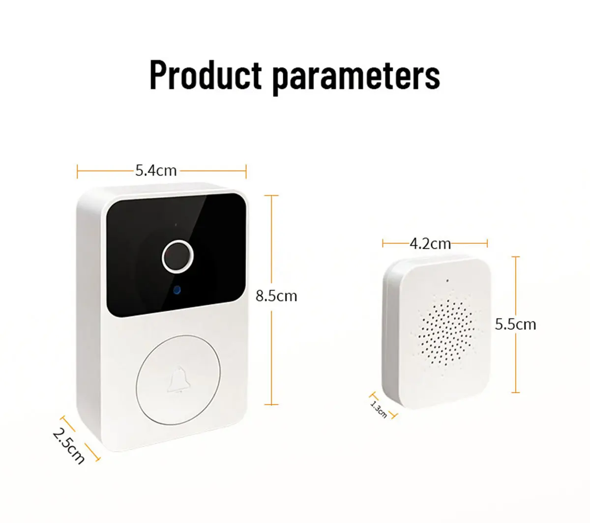 S3cfe73584e78414fae9035089e1ea9bdr WiFi Doorbell Intercom Rechargeable Low Power Video with Night Vision HD Intelligent Security Home Intercom System