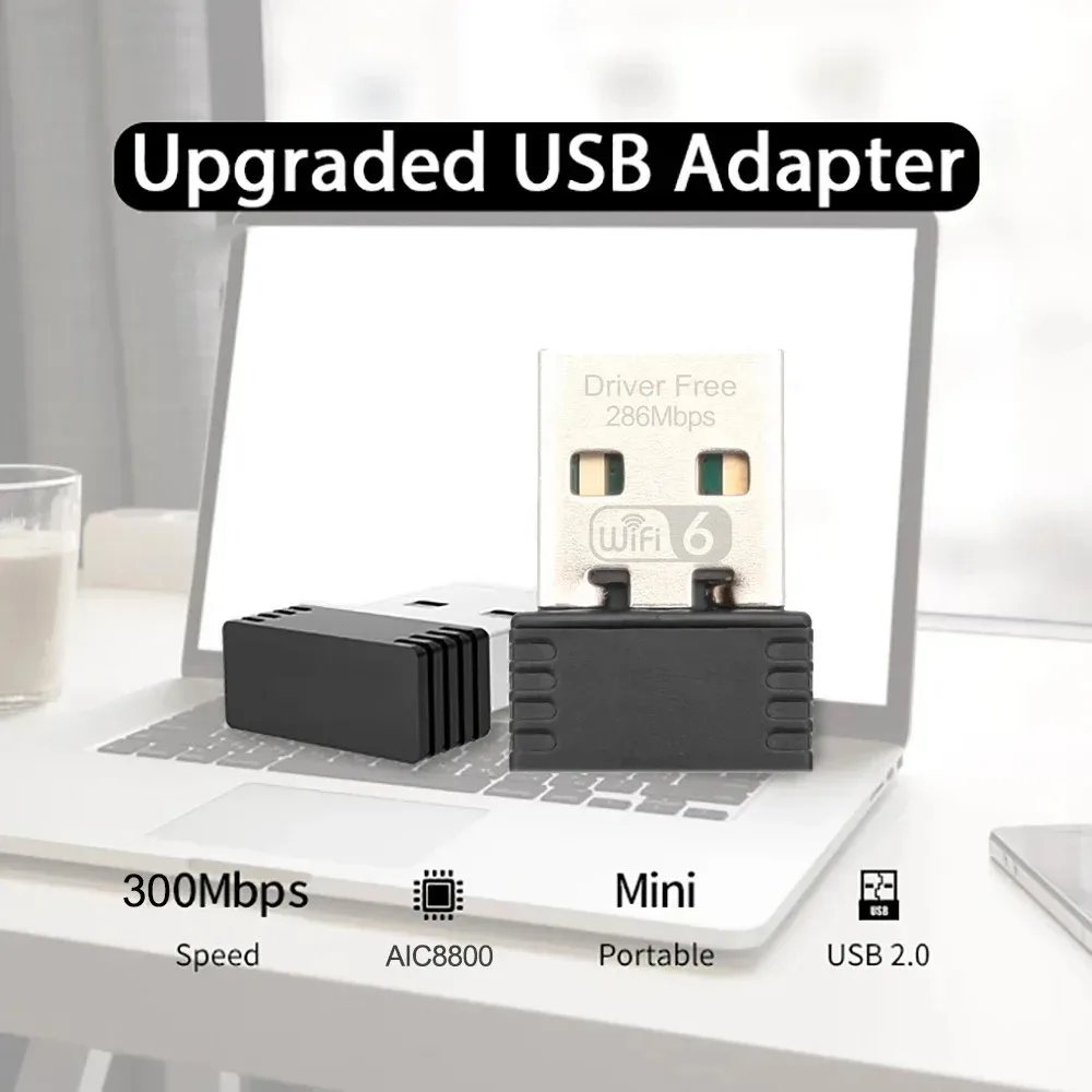 S3e3da28de3b446c5a1c3358f056be5c8D USB Wifi Adapter 600Mbps Wi fi Adapter 2.4G&5.8GHz USB Ethernet PC Wi-Fi Adapter Lan 300Mbps Wifi Dongle AC Wifi Receiver