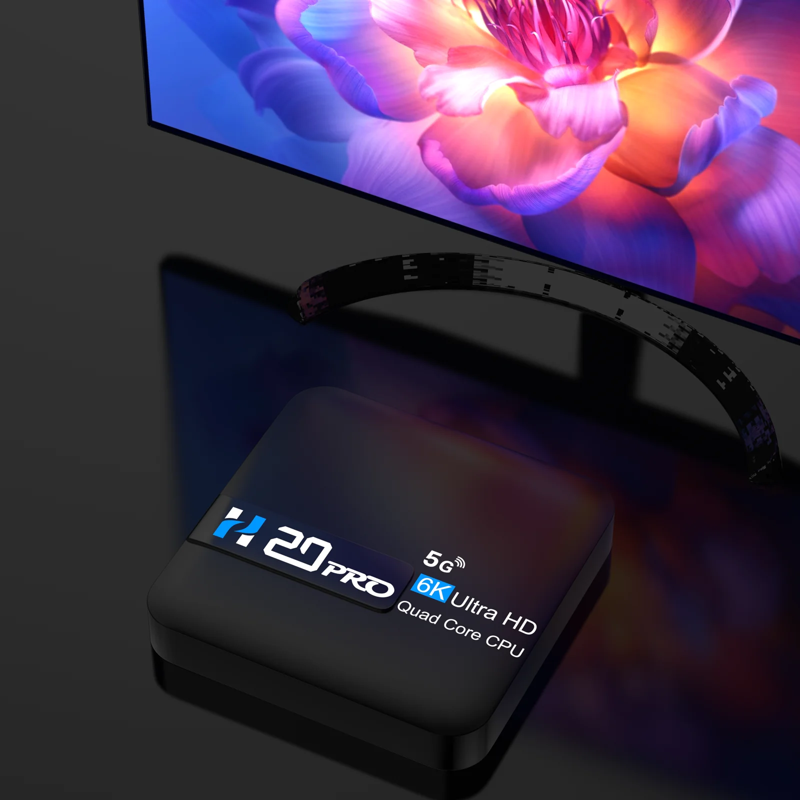 S3fc6f2cfec784ad49d1786d5ab6ae630Y Focabo H20PRO Smart TV Box WiFi6 Android 14 6K 4K 3D Media Player TV Box 2.4G&5G WIFI Very Fast 1080P Set Top Box