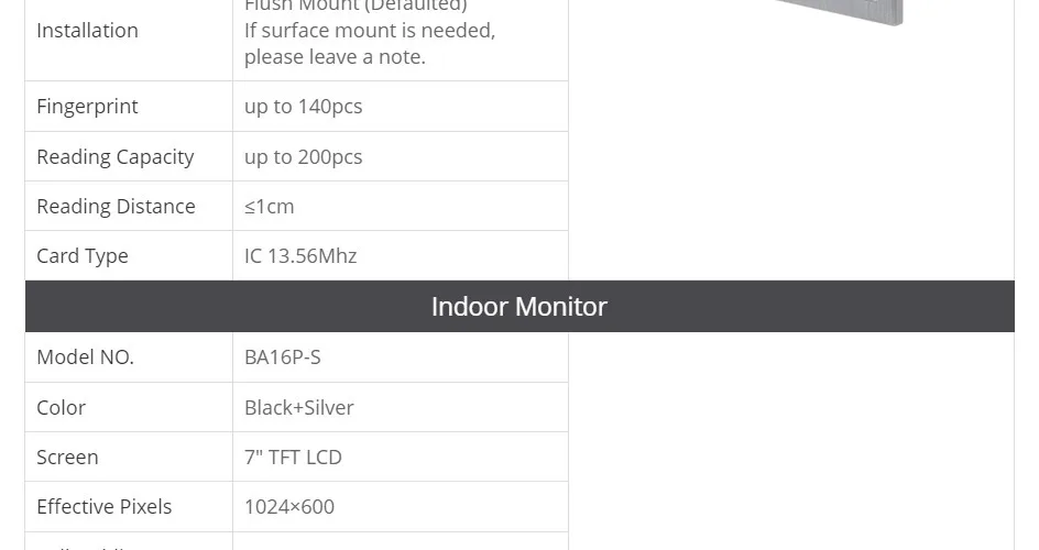 S43de59bc4eab4397bb3123fe682b557ae HOMSECUR PoE Powered RJ45 960P Tuyasmart APP Video Doorphone Intercom Entry Fingerprint RFID Doorbell Camera Snapshot Recording