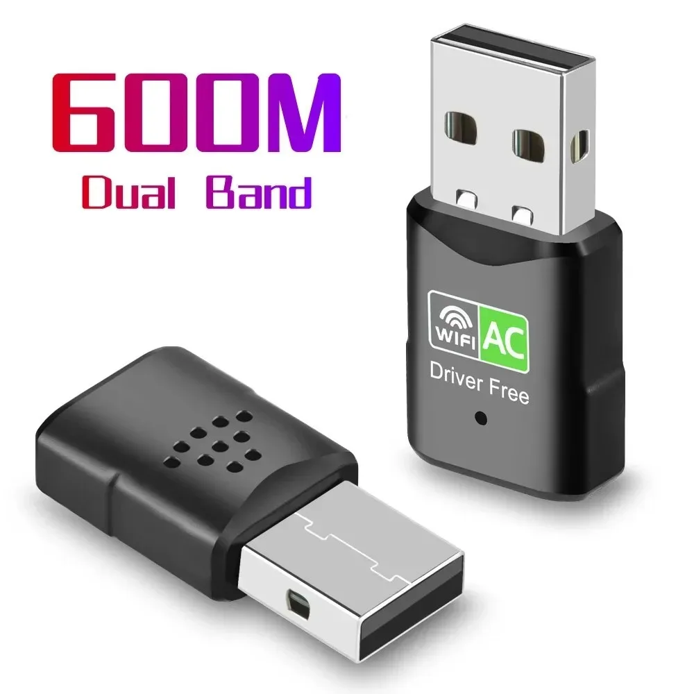 S47f730a313d345f28e39f2a7a4840802j USB Wifi Adapter 600Mbps Wi fi Adapter 2.4G&5.8GHz USB Ethernet PC Wi-Fi Adapter Lan 300Mbps Wifi Dongle AC Wifi Receiver