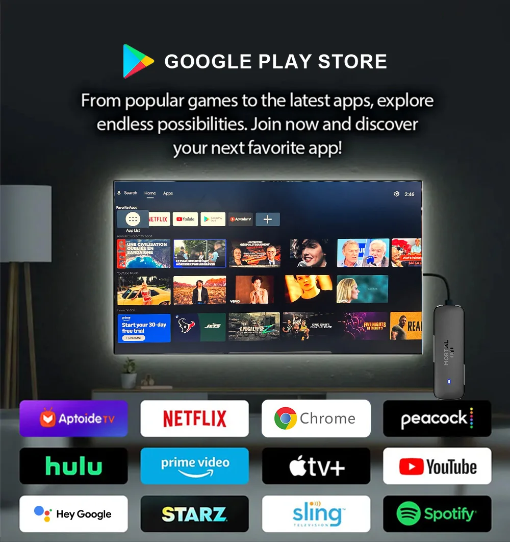 S4875e79d73094dadb84cb3054ed4993dO Android14 TV Stick Mortal Q8 Global Version Allwinner H313 Chip Wifi6 Voice Remote 8K 4K@60fps YouTube Stream TV stick 2G8G16G