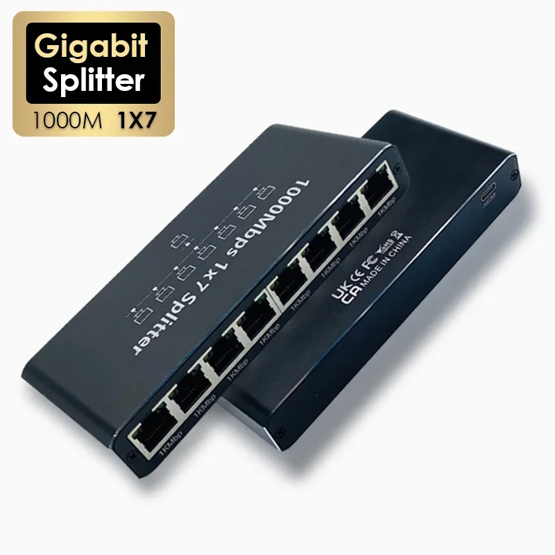 S493093c8b20144a5881288e7ebb80571o Répartiteur Ethernet Gigabit 1 vers 7, 1000 Mbps RJ45 LAN, pour PC portable Nintendo Switch routeur box TV