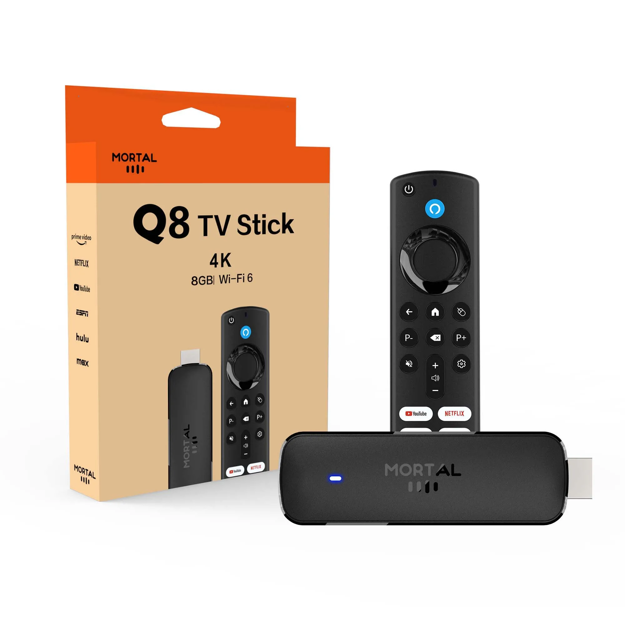 S4b739722b29b404fb66a663015ba5003S Android14 TV Stick Mortal Q8 Global Version Allwinner H313 Chip Wifi6 Voice Remote 8K 4K@60fps YouTube Stream TV stick 2G8G16G