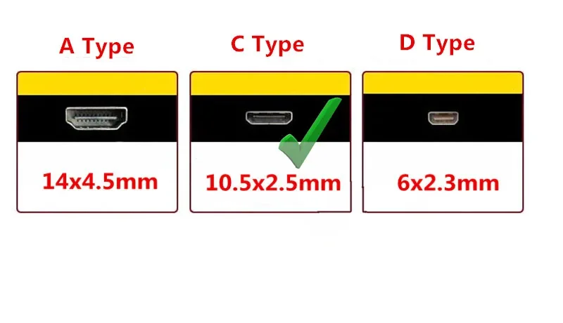 S51c621761fc6427094ff4c175cd270b2R Standard 1080P Mini HDTV Type C to HDTV Cable Male to Female 90 Degree Right Angle Converter Adapter Extension Adapter