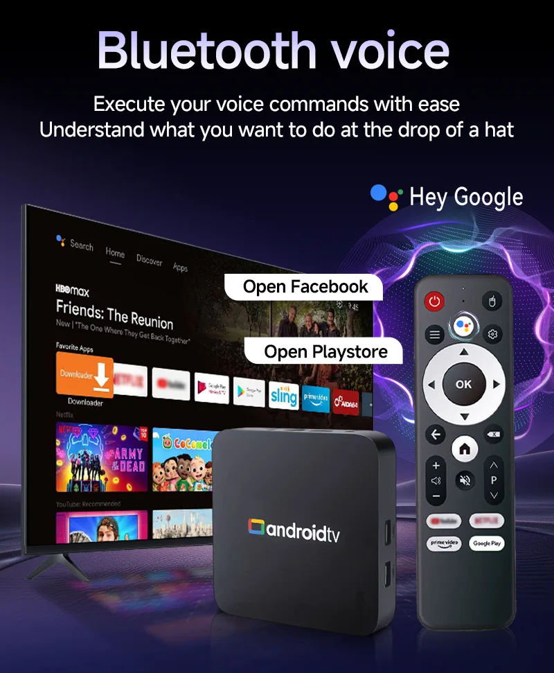 S52ba4ae2c4264f5eb9c93db83349ff6bU 2026 Smart TV Box Q18 Android Cortex-A53 Dual WiFi 5G/6 Google Assistant BT6.0 Netflix 8GB+128GB Media Player