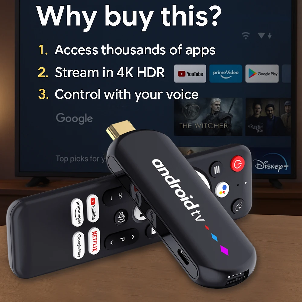 S54447dc635824ed6b17987c8cb17b373c H96 MAX S905L TV Stick Android 14 Amlogic S905L3 With 4K 3D HDR 2.4G 5G Dual WIFI 2GB 16GB ROM BT Voice Remote