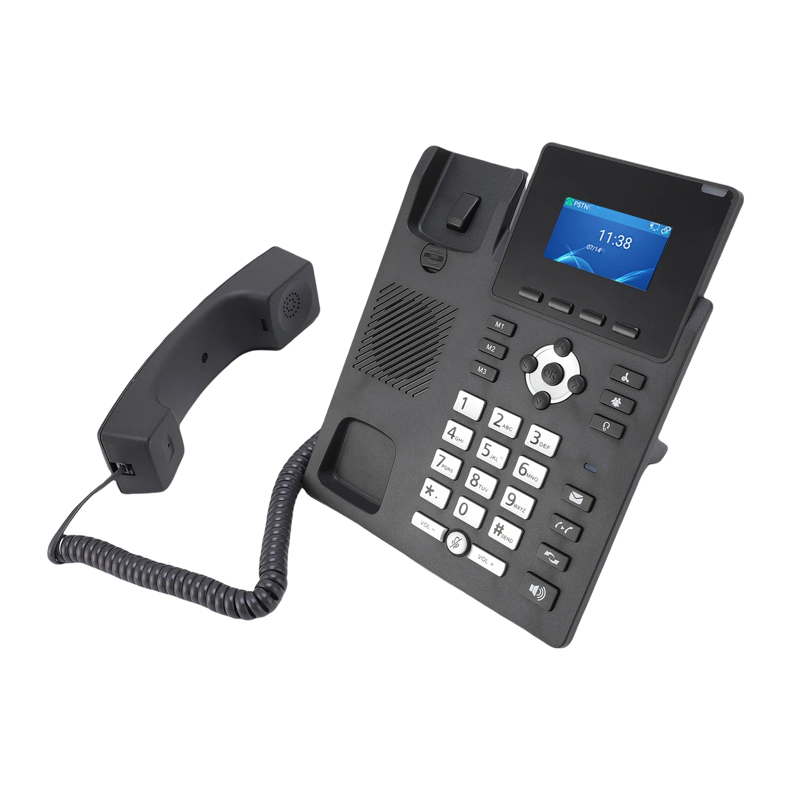 S562e21217d984db395e3004ba2b792ccV Smart IP Phone Desktop Business Media Phone with Handset Open SIP VoIP Account 2.4 in Color Display Dual Gigabit Ethernet Ports