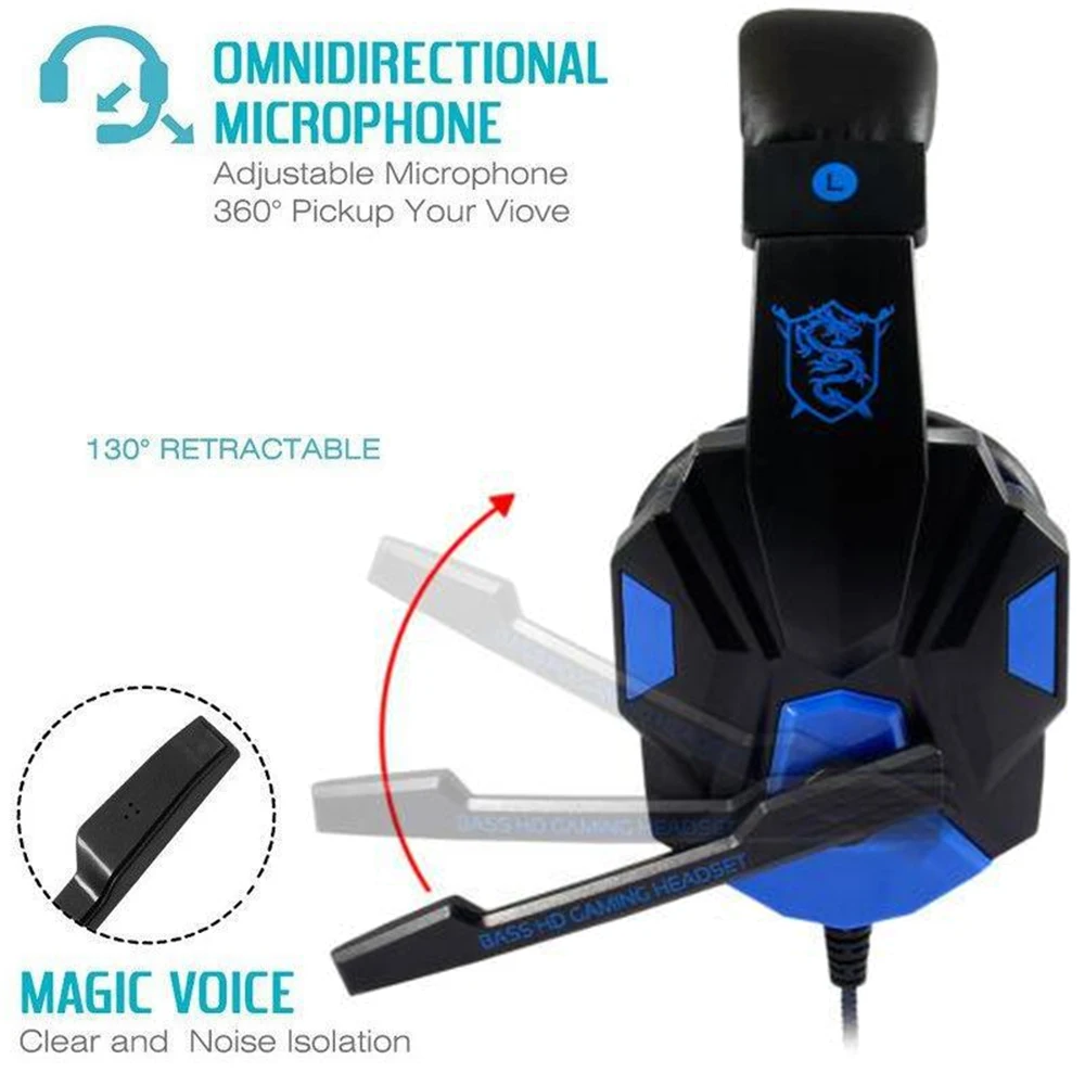S593b67830b6d482a939a276cb44f93c0j Casque gaming filaire PS4/PS5/Xbox/smartphone/PC, réglable 120°, avec micro antibruit