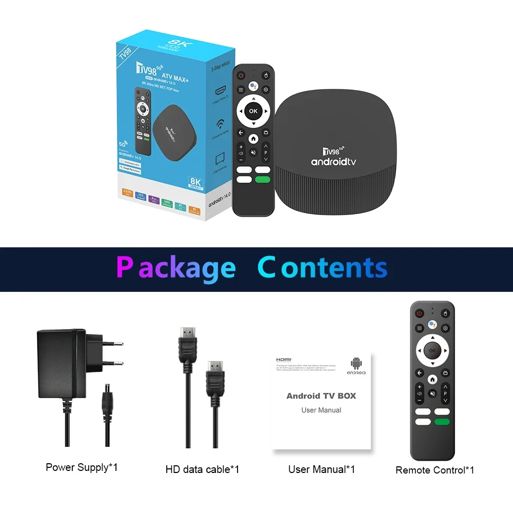 S5b0ca58e77664ee18f87bad44c38df349 TV98 ATV Max Plus TV Box 8K 4K Android 14 Set Top Box 4G 5G 8GB 128GB Voice Remote WiFi Media Player Ultra Smart TV Box iptv