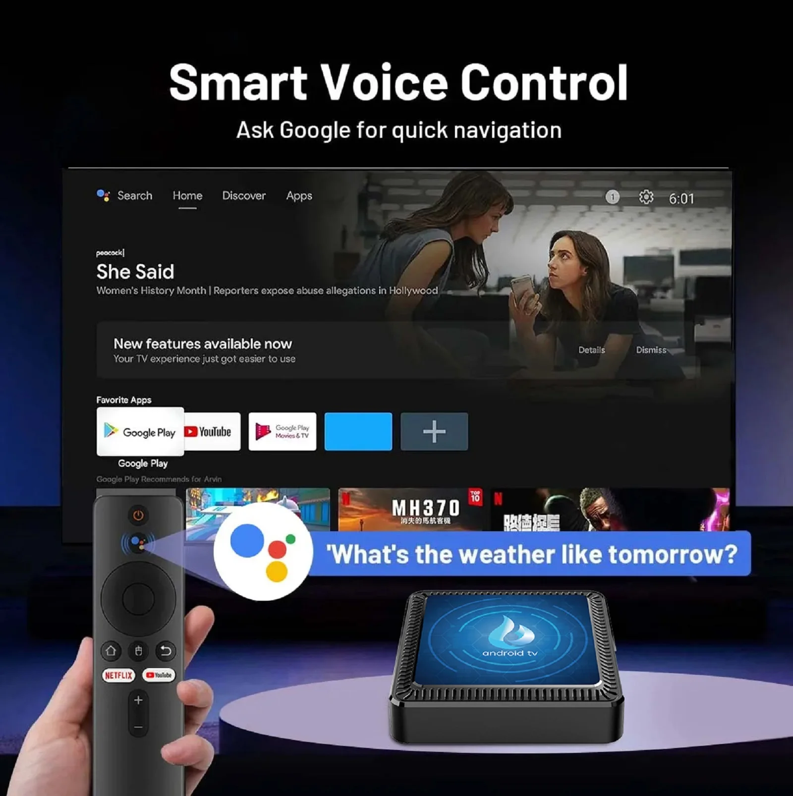 S5ca921a562d44c01b21248fef1062cfaS Very Fast Android 16 8K Q17 Set Top Box Ram 4GB 8GB Rom 128GB 256GB H313 Wifi BT6.0 Google Assistant Media Player Smart TV Box