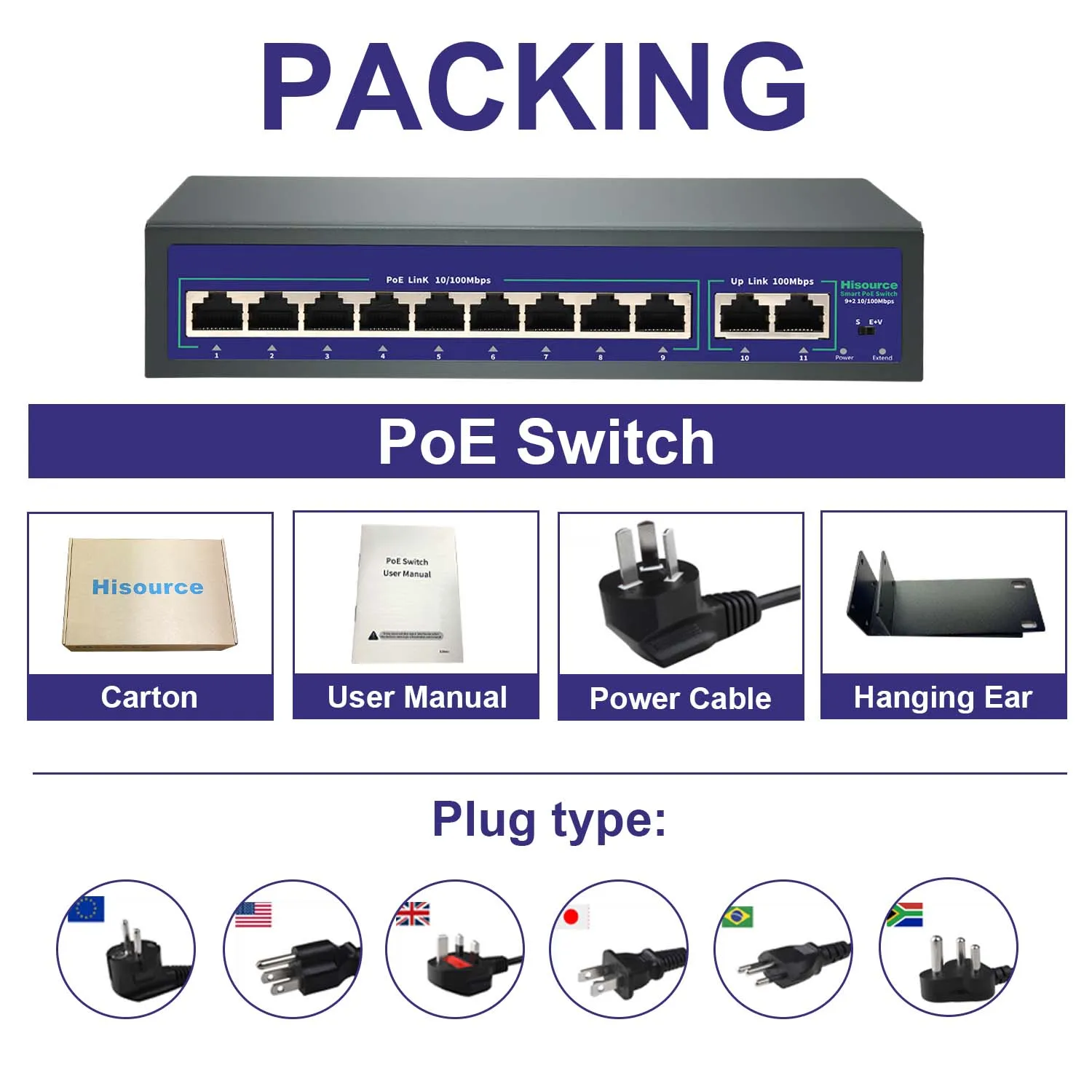S5d3c4e522fb24b85b2f9b0f21e77c681l 4 6 8 9 Port 10/100Mbps Ethernet Fast Switch High Power 120W POE Switch IEEE 802.3af/at with VLAN for IP Camera
