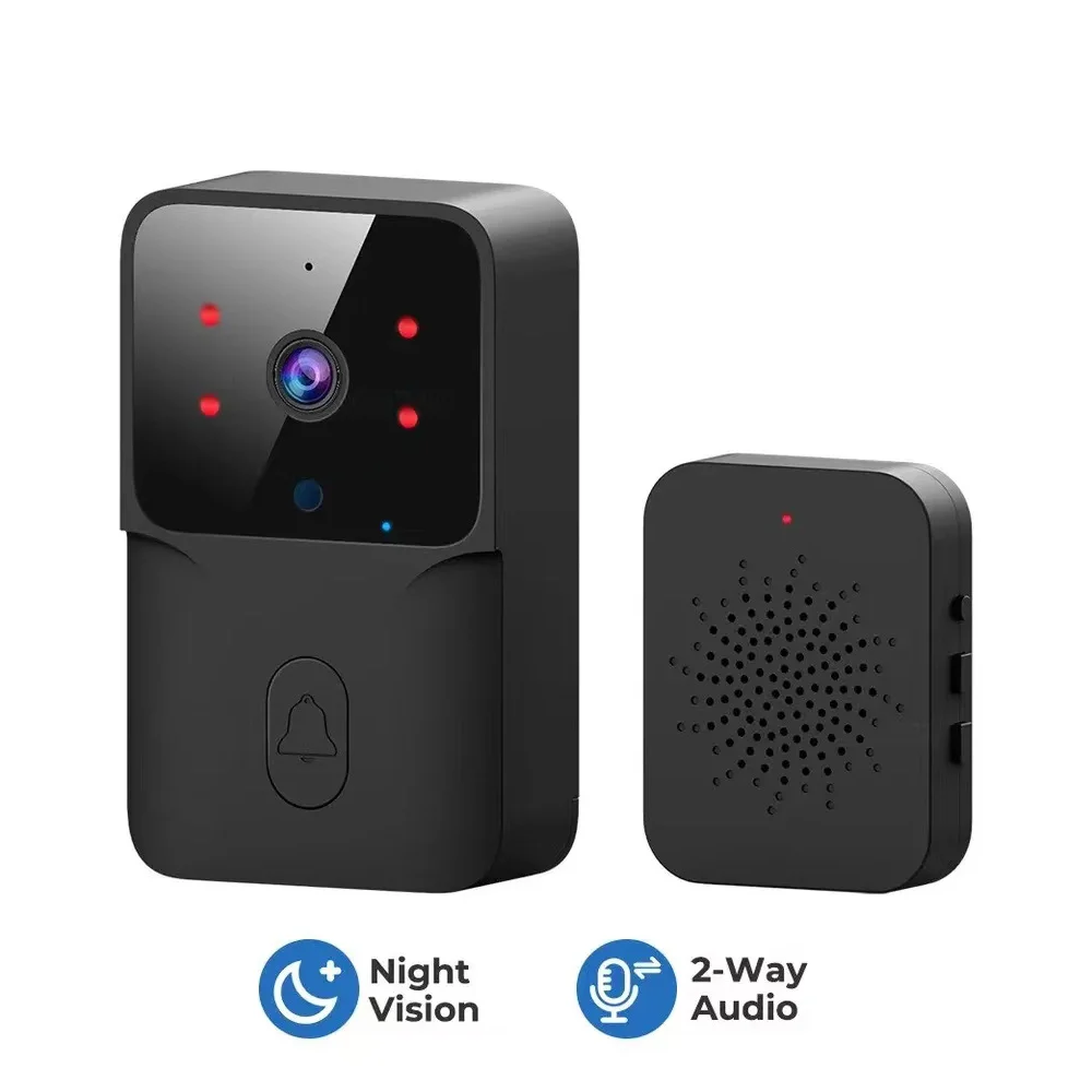 S5f95b2f16f8c4e729f8afe886f195a38R WiFi Doorbell Intercom Rechargeable Low Power Video with Night Vision HD Intelligent Security Home Intercom System