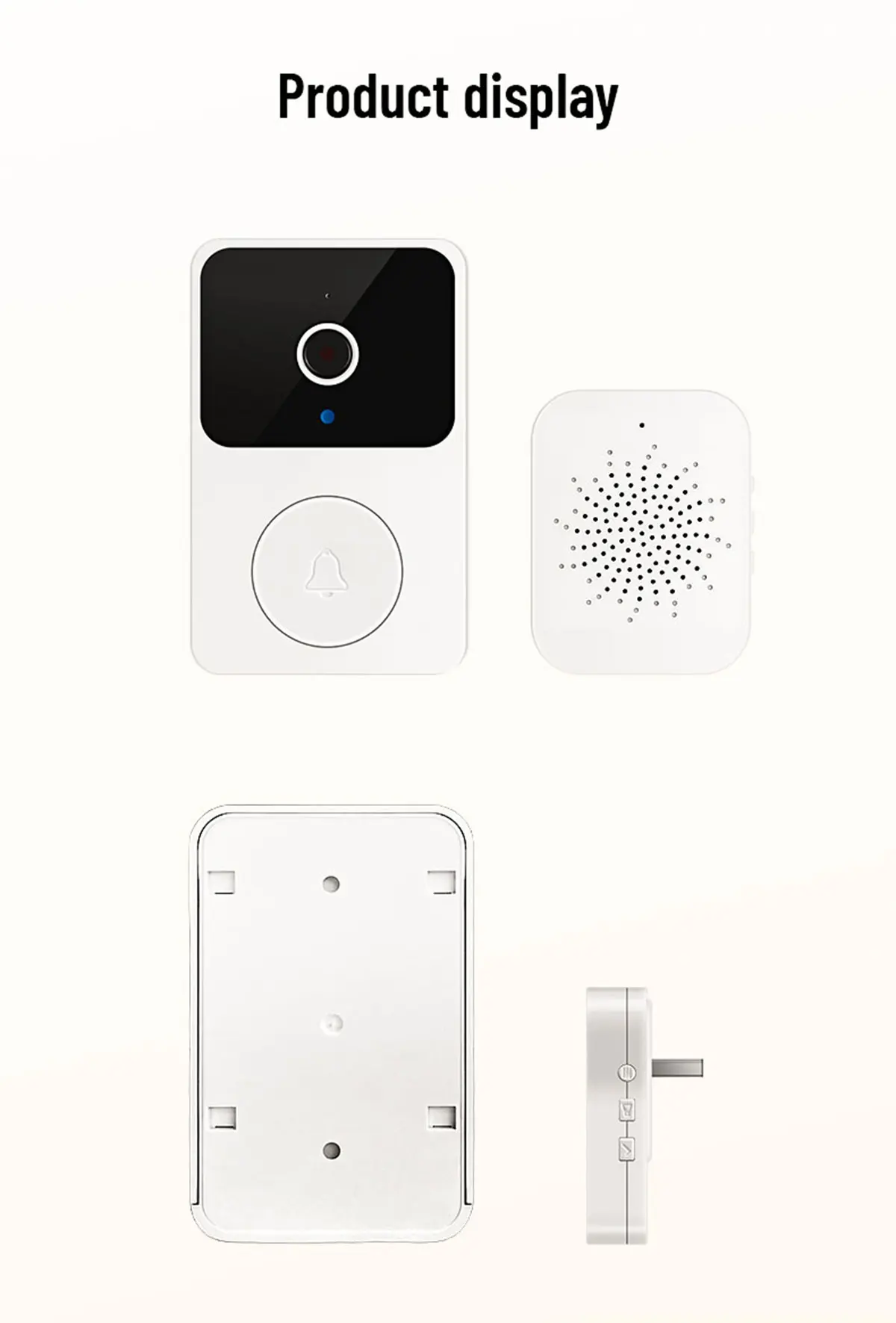 S6038362550a644559020912073ff16a1R WiFi Doorbell Intercom Rechargeable Low Power Video with Night Vision HD Intelligent Security Home Intercom System