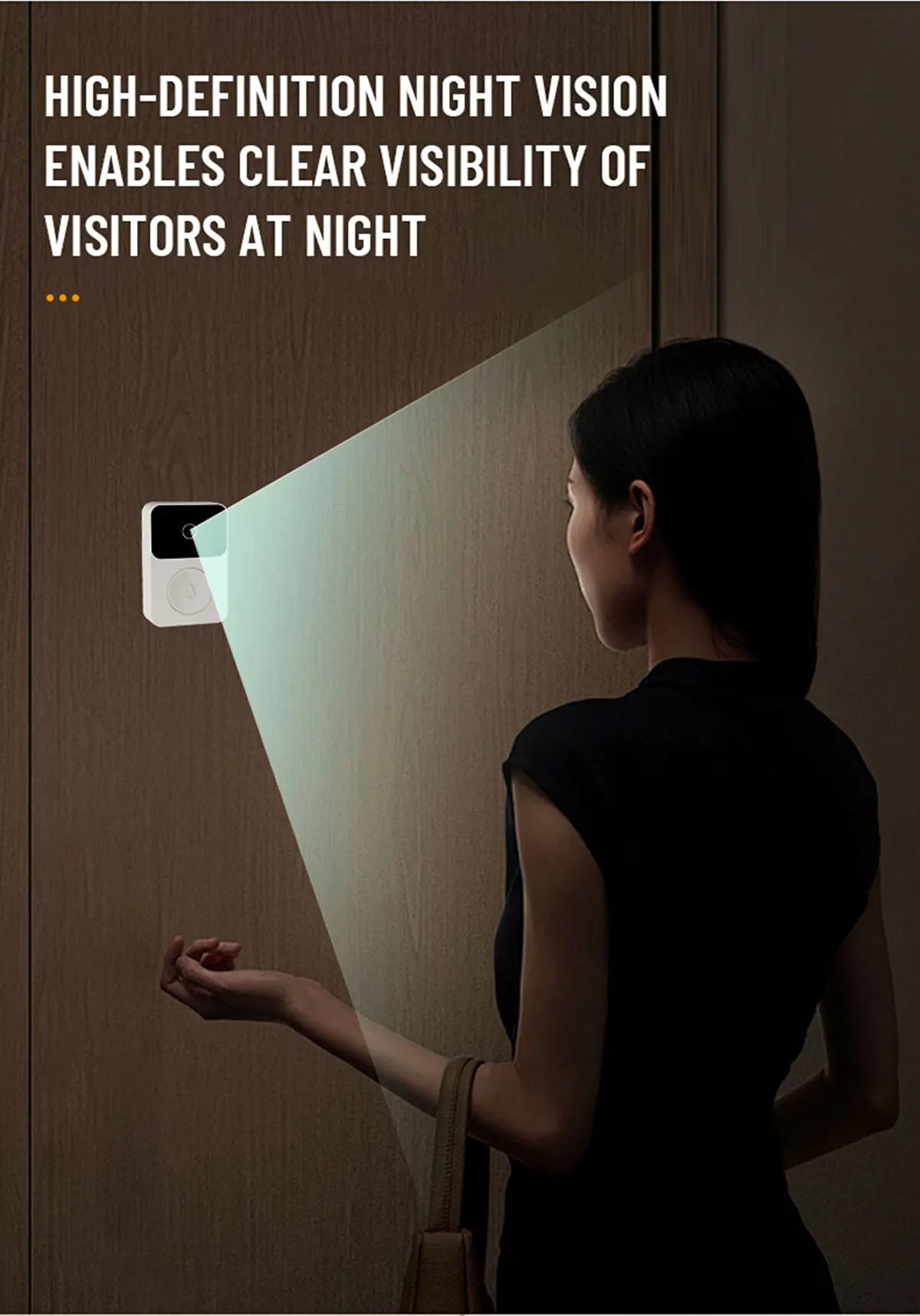 S6247b15e30064971ad832403c1c42076w WiFi Doorbell Intercom Rechargeable Low Power Video with Night Vision HD Intelligent Security Home Intercom System