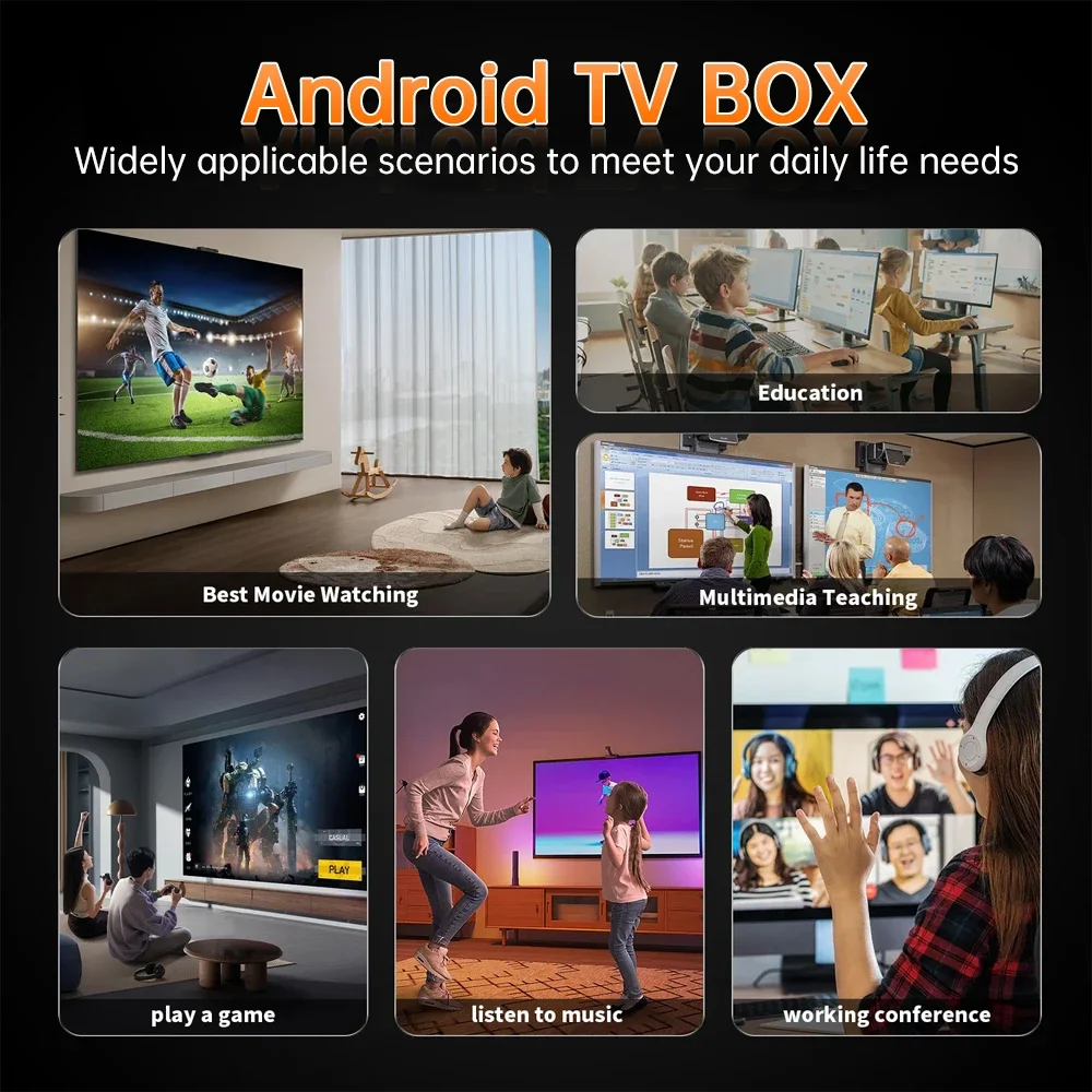 S67cdcbe3d2a043fc9a5f2412c29a03abc Q19 Smart TV Box Android 16 Allwinner H618 8GB 128GB 256GB Media Player Google Assistant BT6.0 Wifi 5G 8K Very Fast Set Top Box