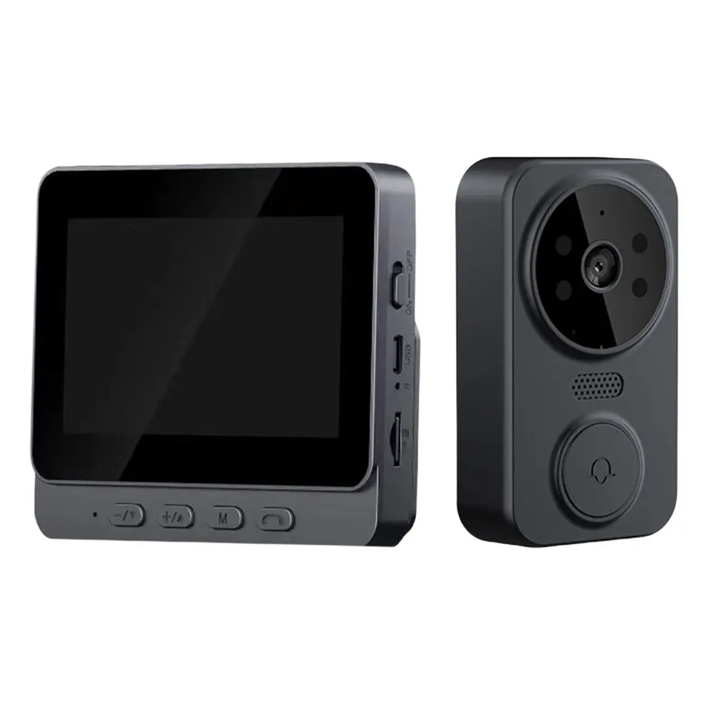 S6a2148271d3c4492903ba48a80db35245 WiFi Video Doorbell 1080P 4.3inch IPS Screen Video Intercom IR Night Vision Eye Peephole Camera 2.4G Wireless Door Bell for Home