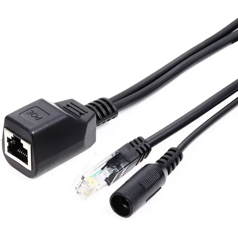 S71d10ee8cfd8426585e962bfeed8c2c8k 1 Pair Passive PoE Injector and PoE Splitter Kit POE Cable POE Splitter RJ45 Injector Power Supply Module 12-48v for IP Camea
