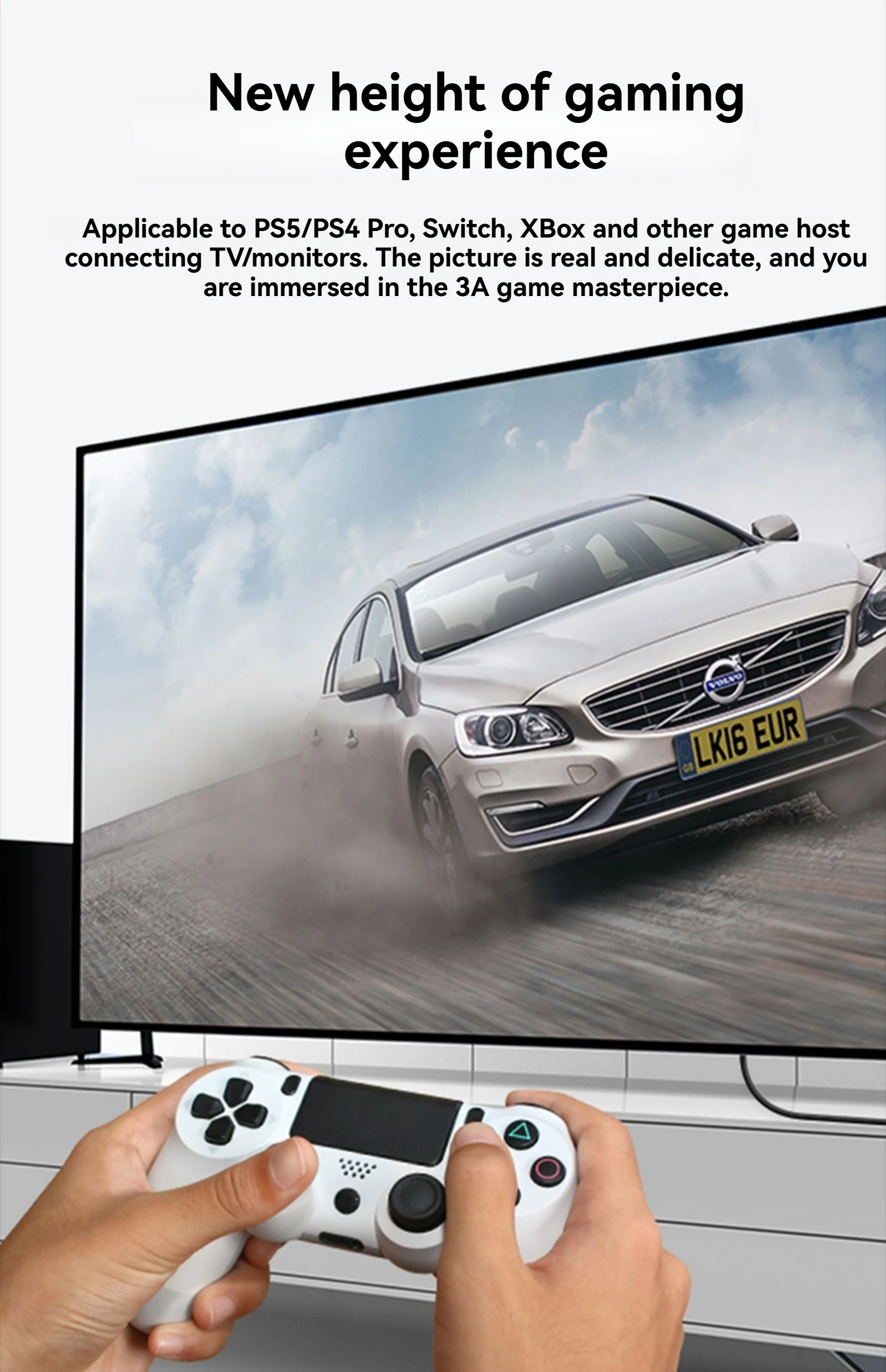 S7242e77c11d8449aaabb0c3e54cb50e8Q Uyellow 48Gbps HDMI-compatible Cable 8K 60Hz 50cm 1m 2m 3m 5m HDMI-compatible 2.1 Cable 4K 120Hz HDR 3D Effect Video for HDTV PC