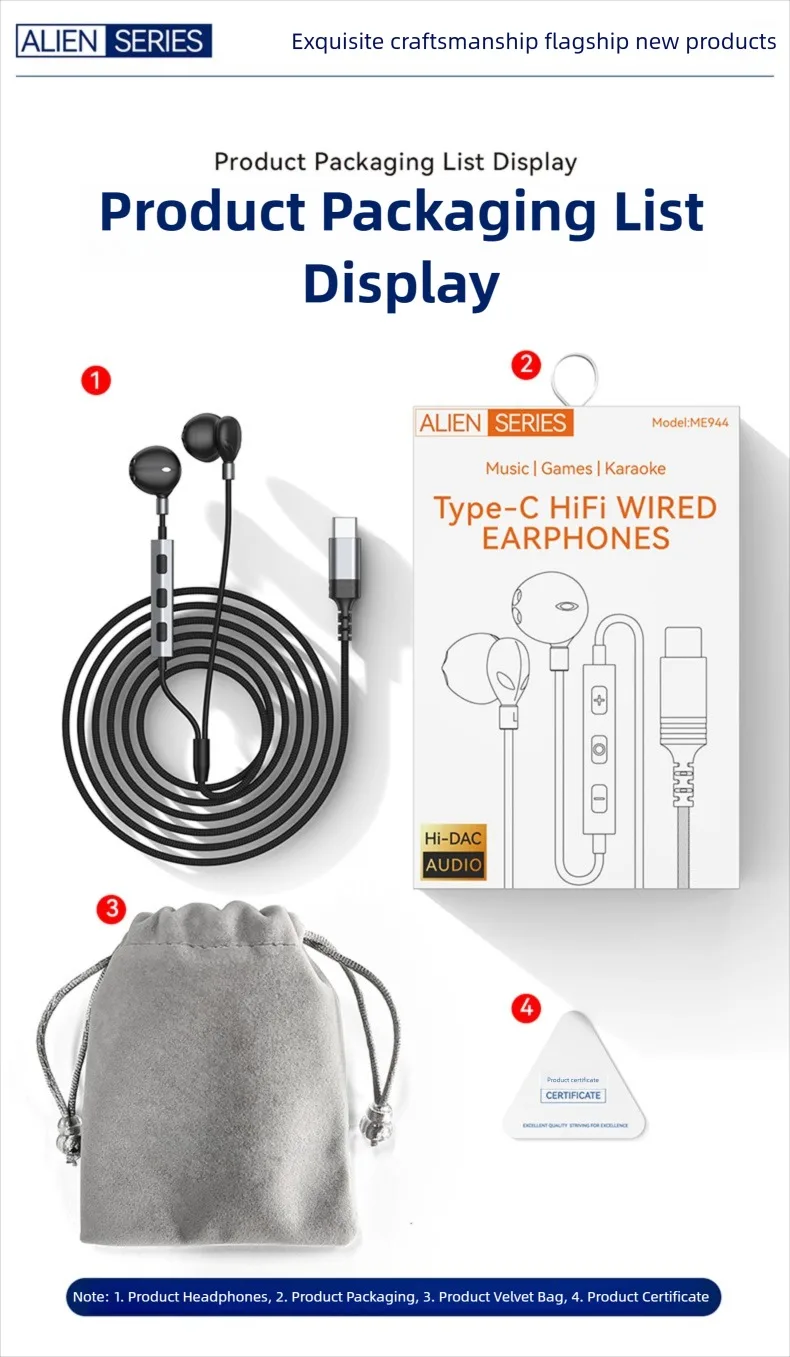 S7462adcc7bc6437d96406acc82c9937fq Type-C Wired Headphones For Samsung Galaxy S25 S24 S23 S22 21 Ultra Plus 3.5MM in-Ear Headphone HiFi Bass Stereo Gaming Earphone