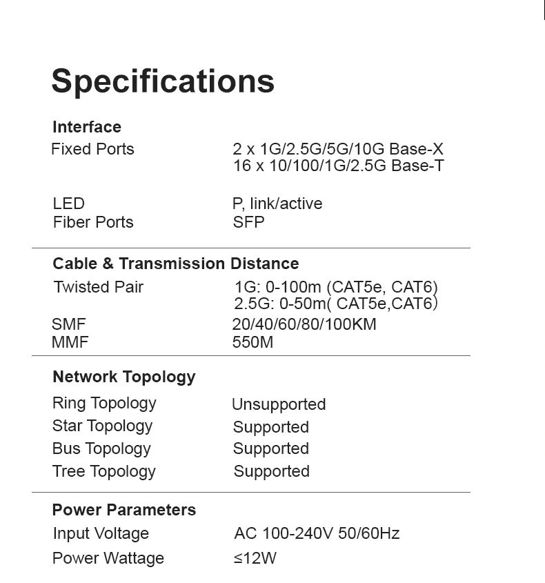 S7ab34bdd449a4489a0b457aeaeb326e46 KeepLiNK Switch réseau multi-Gigabit 18 ports non administrable, 16 x 2.5 Gb Ethernet + 2 x 10 Gb SFP+, haut débit