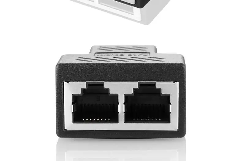 S7d6e9d50d0304849984d78bef811a7c2F RJ45 splitter 1 to 2 network cable connector with shielded port 1000Mbps LAN connector Cat6/Cat5e suitable for PC laptop TV box