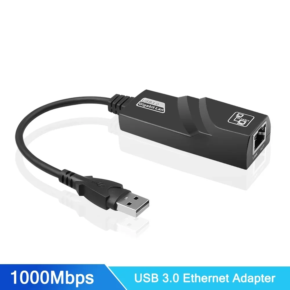 S7ea9f73661634718a0fce35ea8fca609n 10/100/1000Mbps USB 3.0 Wired Network Card USB to RJ45 Type C to RJ45 LAN Ethernet Adapter for PC Macbook Windows Laptop