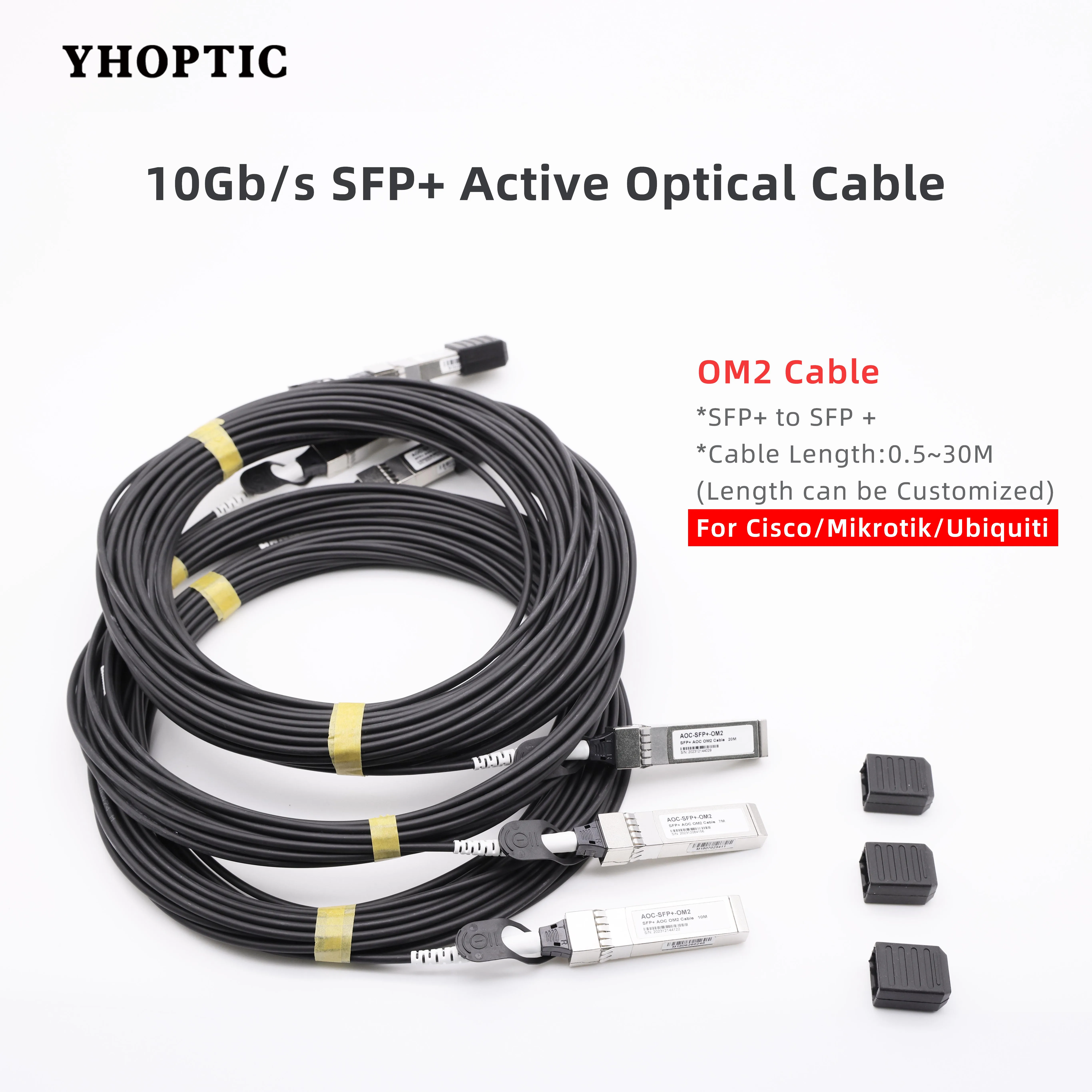 S80af5adbe3ba4029bdd5ae36232b2bfa6 AOC Cable 10GB SFP OM2 7M/10M/20M 10GB ASE Active Optical SFP Cable(AOC) for Cisco,MikroTik,Ubiquiti...Etc Switch Fiber Optic