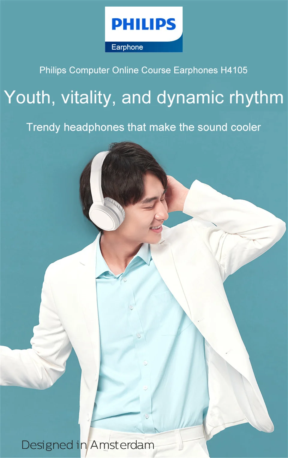 S81d226553e664cd6bfa47ffc6be7f113k Philips TAH4105 Wired Headphones HiFi Stereo HD Call Headset With MIC Suitable For Online Learning And Outdoor Sports Earphones