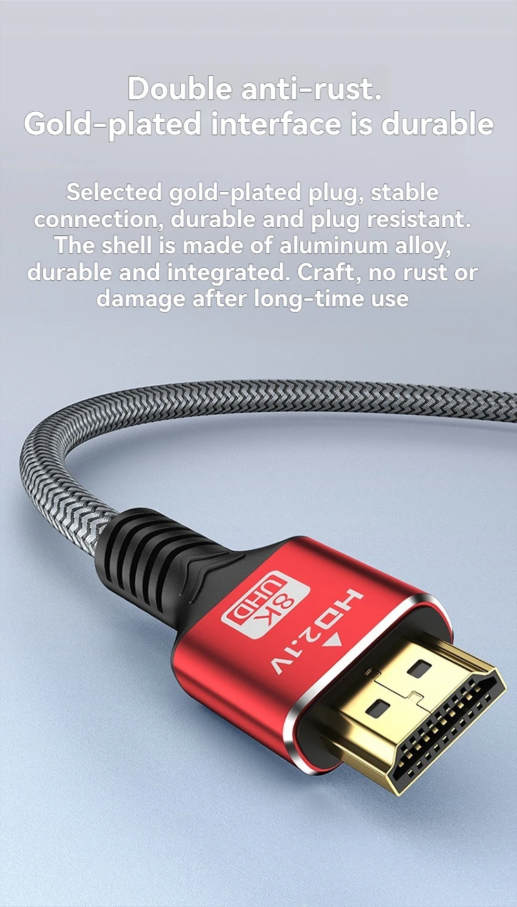 S8553c141dd0044cca4377175b89a3457i Uyellow 48Gbps HDMI-compatible Cable 8K 60Hz 50cm 1m 2m 3m 5m HDMI-compatible 2.1 Cable 4K 120Hz HDR 3D Effect Video for HDTV PC