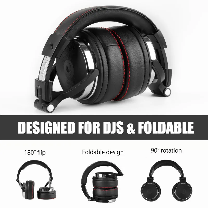 S8625c96301634f79923cd5472affd580m Oneodio Casque filaire Studio Pro 50 DJ avec micro, circum-aural, HiFi moniteur musique, pour téléphone PC