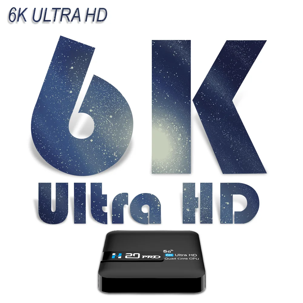 S87df797d4a4a4419b9df72993a46f4ee1 Focabo H20PRO Smart TV Box WiFi6 Android 14 6K 4K 3D Media Player TV Box 2.4G&5G WIFI Very Fast 1080P Set Top Box