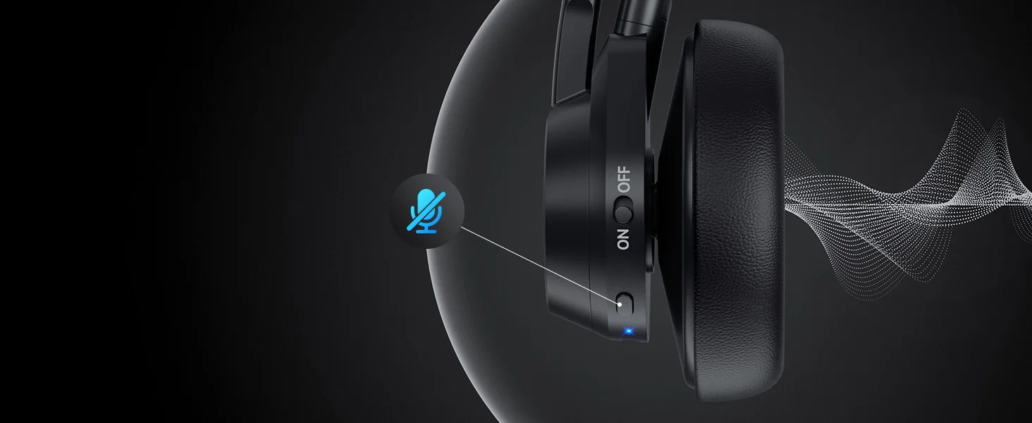S87e6252d6dfc44b1b83c0bf2af2fd83dC Bluetooth Headset, Wireless Bluetooth V5.4 Headphones with Microphone, Noise Canceling Mic Multipoint Connect Wireless Headset