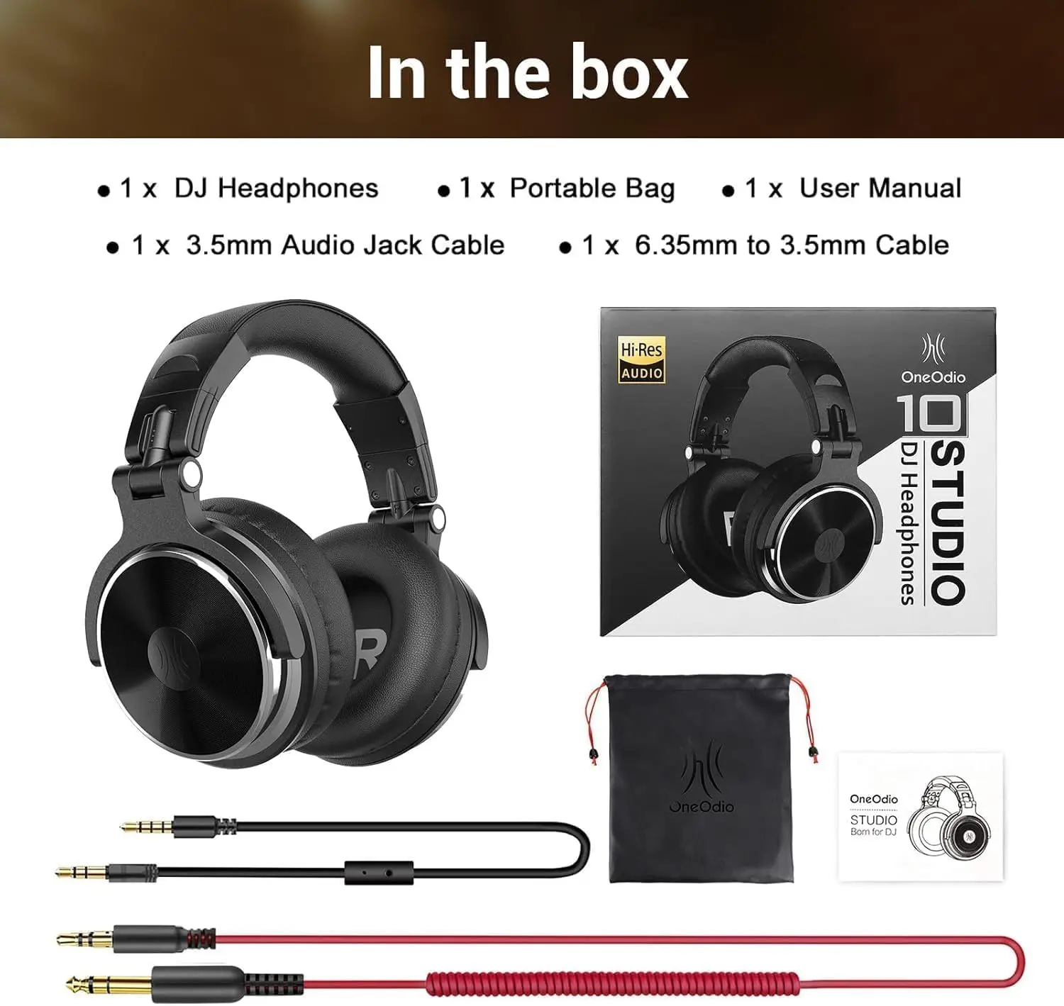 S8909ac080f4b4d83ac75ea7064a734cac Oneodio Wired Headphones Professional Studio Pro 10/30/50 DJ Headphones With Microphone Over Ear HiFi Hi-Res Monitor Headset