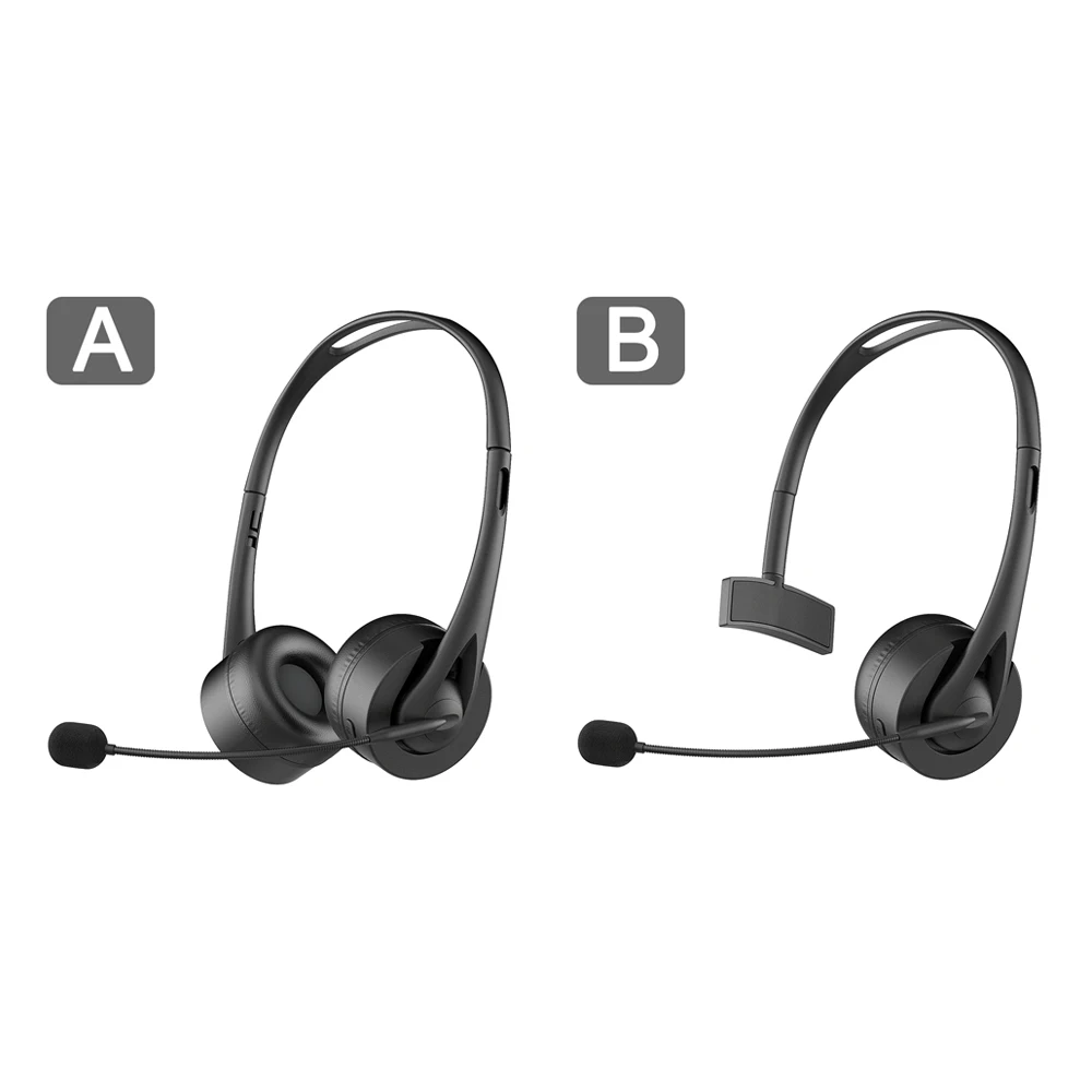 S8af29f24c73445c3a08b9f981af78584h Casque Bluetooth 5.3 avec micro, réduction de bruit, mains libres, HiFi sans perte, sans fil, pour centre d'appels bureau PC