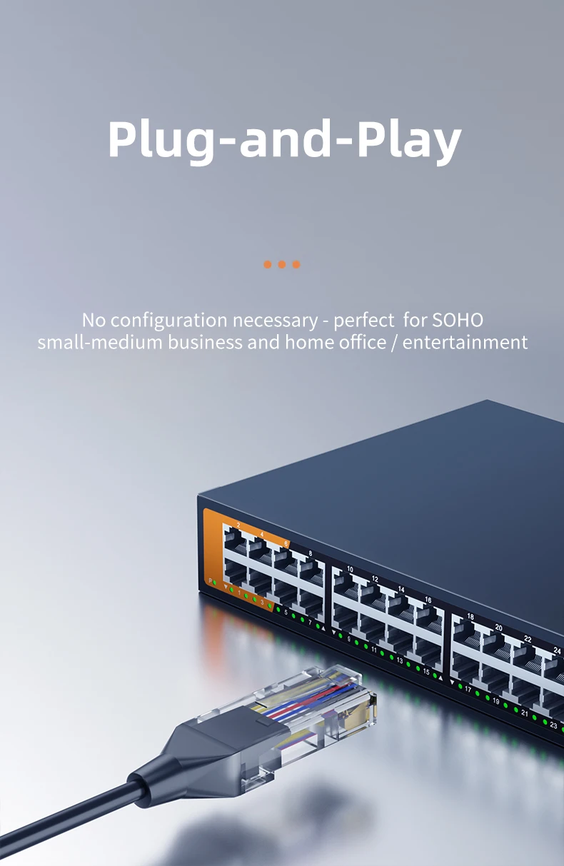 S8bebcf13f4c04070b973419cc7d50466m KeepLiNK Switch Ethernet Gigabit 24 ports, non administrable, plug and play