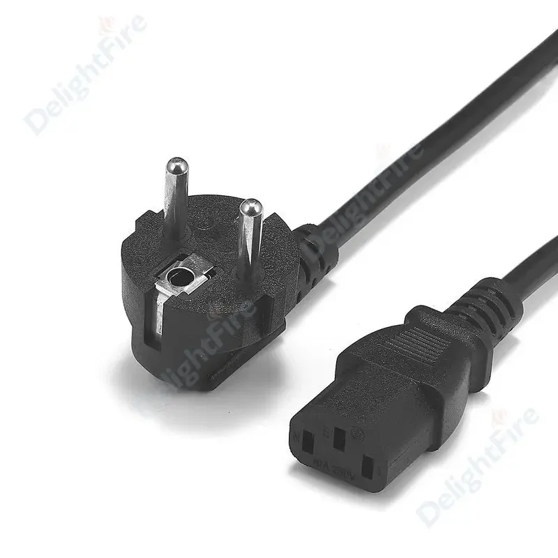 S8e9c516ea8f041dab9577b99bbd1a9b7f EU Power Cable IEC C13 Power Extened Cable 1.2m 1.5m 2m 3m AC Power Supply Extension Cord For PC Computer LG TV Monitor Laptop